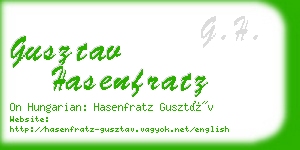 gusztav hasenfratz business card